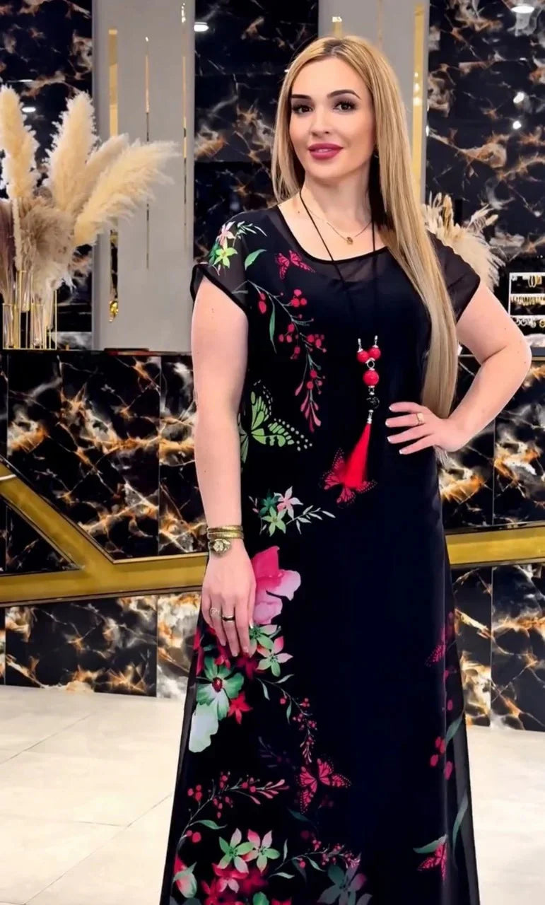 CH 570 - 2 Piece Floral Printed Party Dress - Mastermindswear