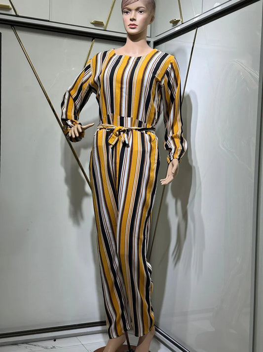 MasterMindswear wear Stripes Style Linen Jumpsuit LY-100