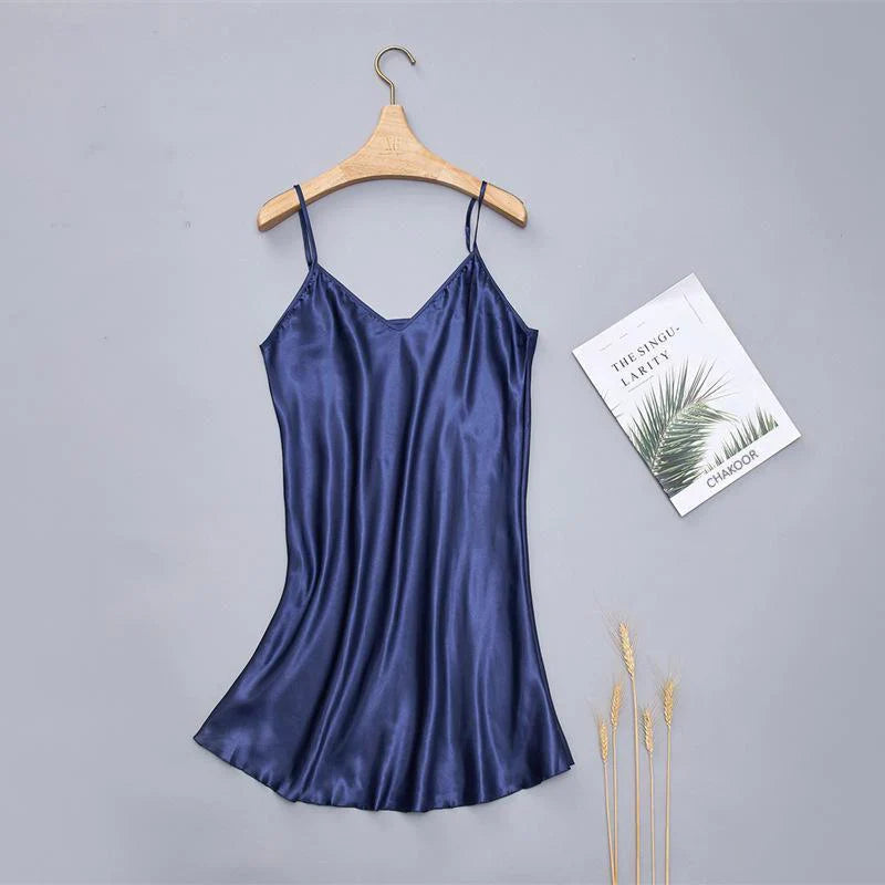 LONG SILK INTIMATE CASUAL WOMEN SLEEPWEAR TOP CHK # P40
